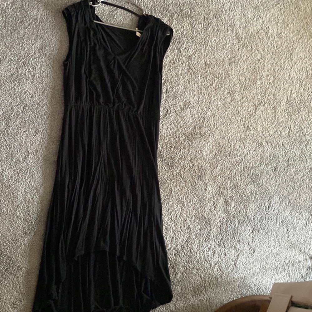 Black Soma high-low dress with pockets